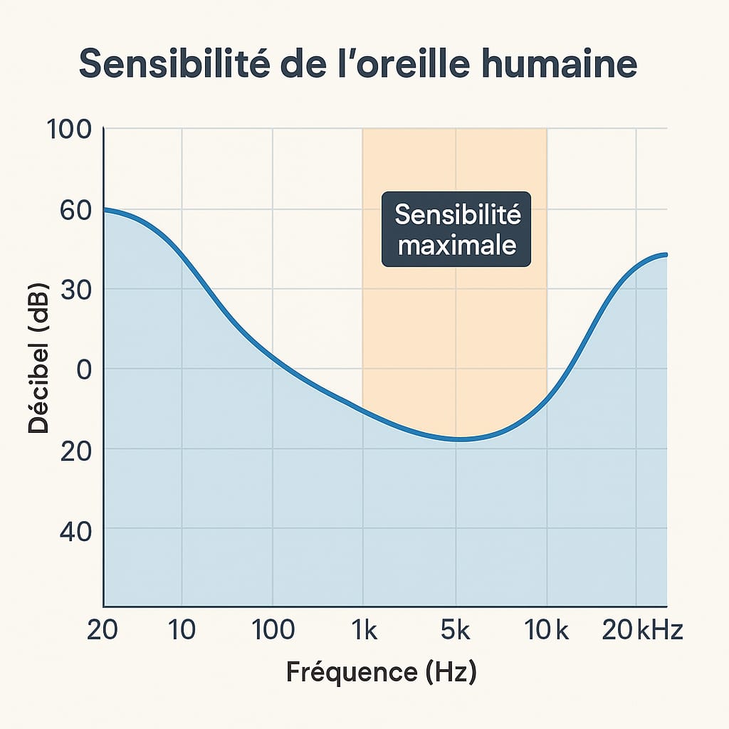 sensibilite de loreille humaine